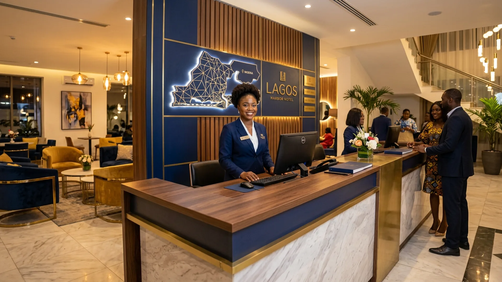 Lagos hotel lobby